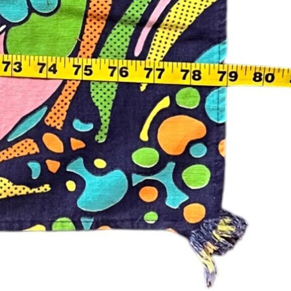 EXTREMELY RARE Vintage 1970s Peter Max Pop Art Bedspread/Tapestry, 99” x 79” - Picture 5 of 9